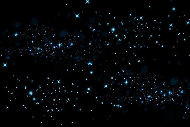 Lumières magiques bleues Vector fond brillant