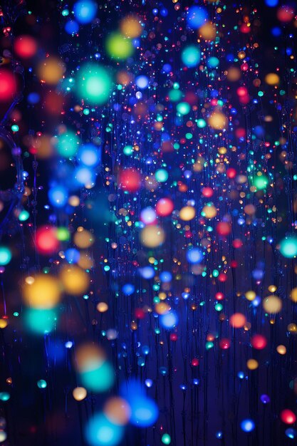 des lumières de Noël colorées