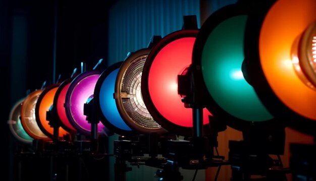 Photo des lumières de scène lumineuses illuminent le concert vibrant généré par l'ia