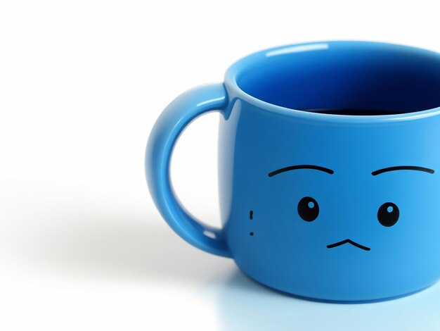 Photo lundi bleu avec un fond de tasse triste