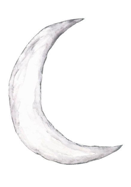 Photo lune aquarelle sur fond blanc pour la conception de décor