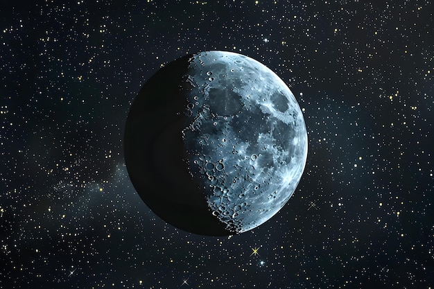 La lune dans le ciel nocturne