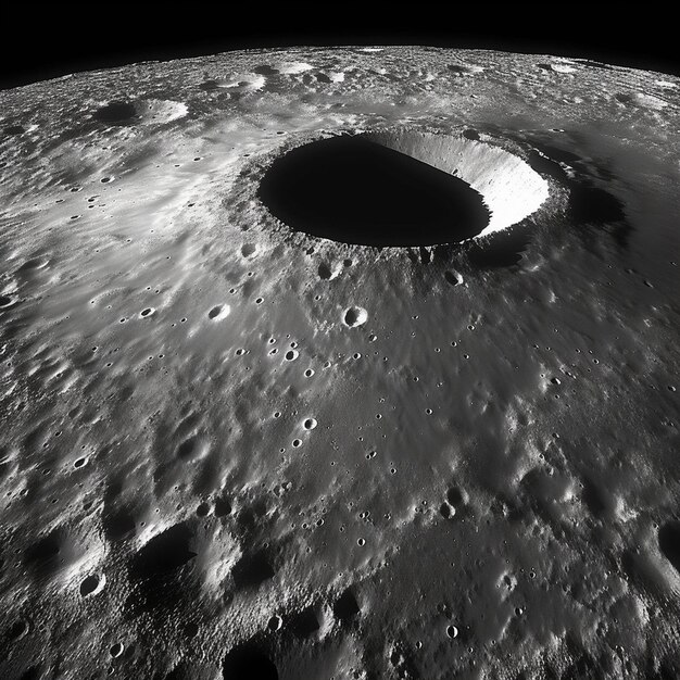 La lune dans le ciel la nuit à l'arrière-plan hors de la terre