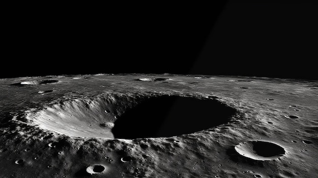 Photo la lune dans le ciel la nuit à l'arrière-plan hors de la terre