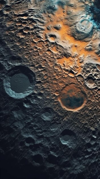 La lune dans le ciel la nuit à l'arrière-plan hors de la terre