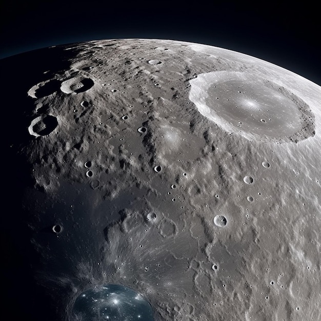 Photo la lune dans le ciel la nuit à l'arrière-plan hors de la terre