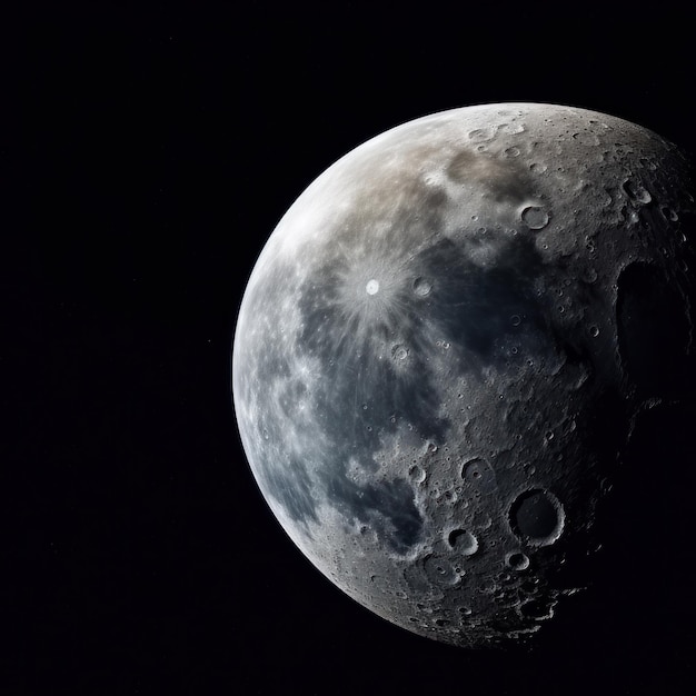 Lune depuis l'espace Illustration AI GenerativexA