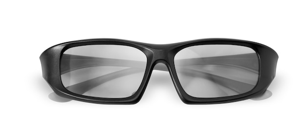 Lunettes 3-D isolées / Lunettes arrière oeil isolé sur fond blanc - with clipping path