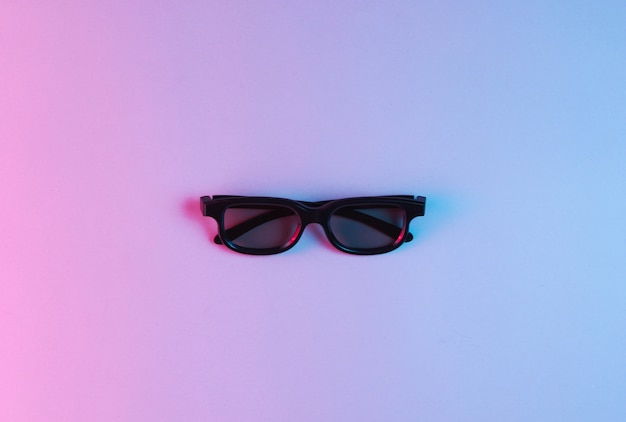 lunettes 3D. Néon, minimalisme