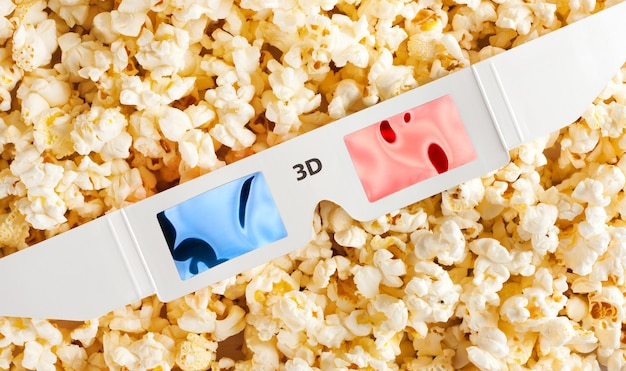 Lunettes 3D et pop-corn