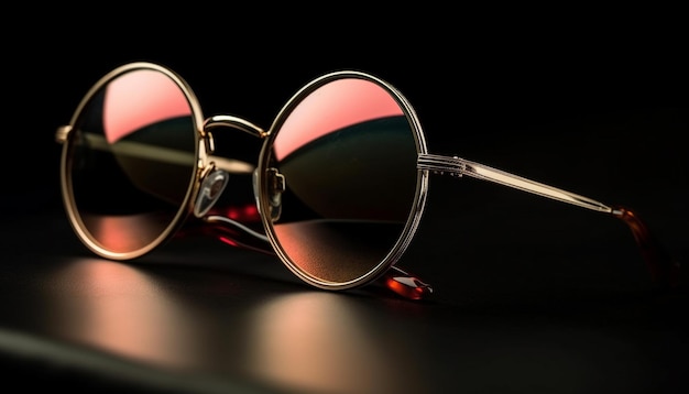 Photo lunettes d'aviateur modernes dans des tons multicolores pour une élégance à la mode générée par l'ia