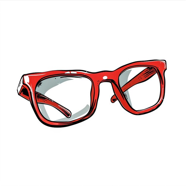 Des lunettes bleu-rouge avec des lentilles transparentes