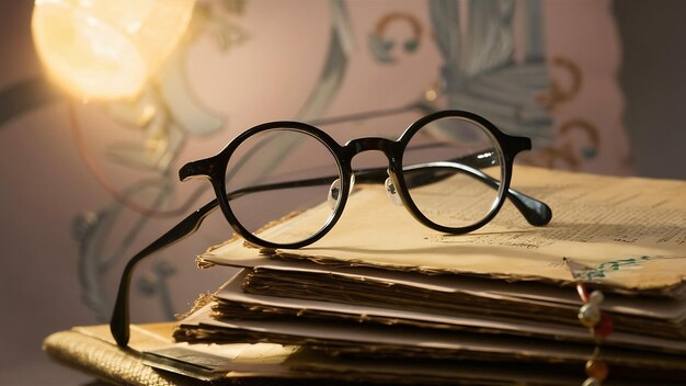 Des lunettes sur des documents