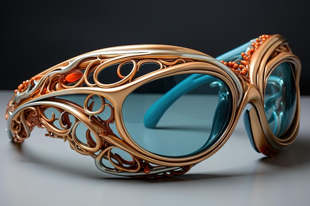 Les lunettes de femme inspirées par Gaudi illustration générative ai
