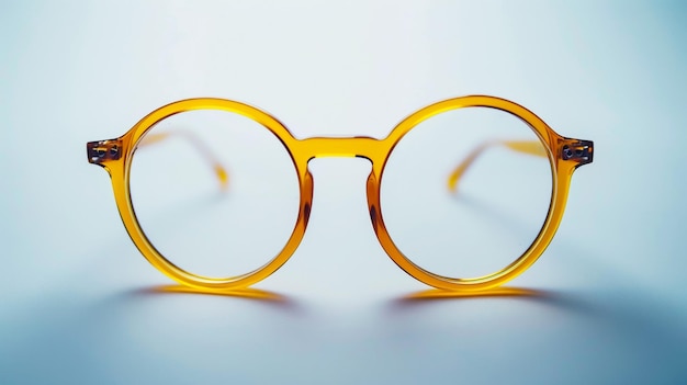 lunettes jaunes fond blanc cinématographique