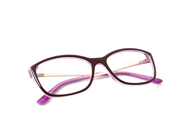 Lunettes à monture en plastique rose pour femme