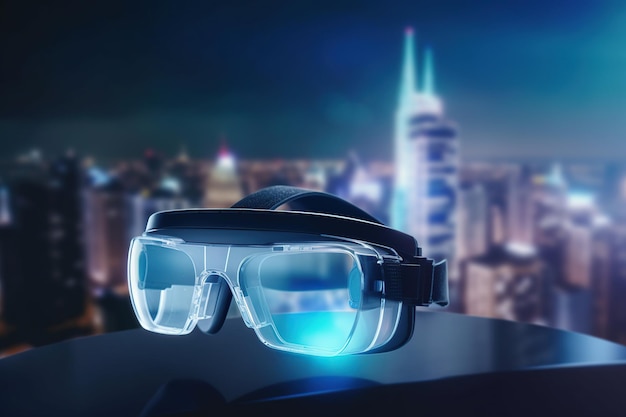 Lunettes de réalité virtuelle le concept du futur Vision pro generative ai