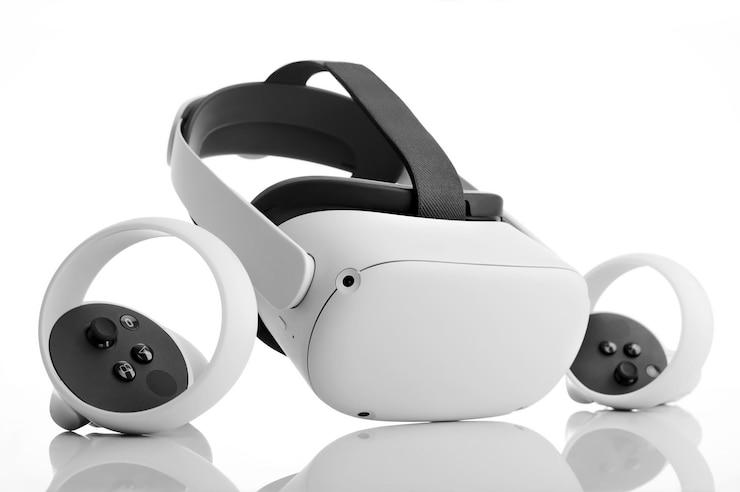 Photo lunettes de réalité virtuelle vr isolés sur fond blanc