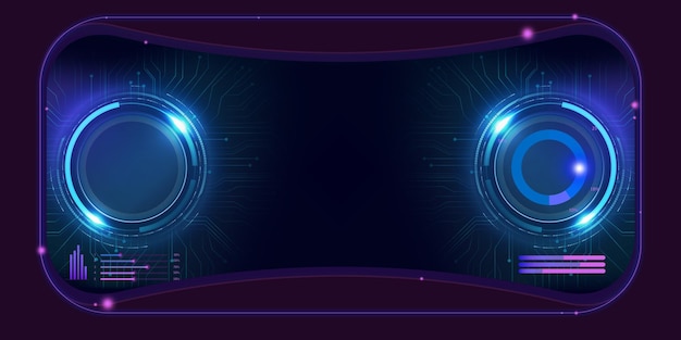 Lunettes de réalité virtuelle vr Vue métaverse depuis l'interface numérique Technologie VR entourée