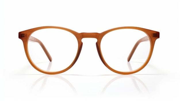 Photo des lunettes de rhea brunes vintage par les lunettes de symétrie minimaliste cadre d'acétate brun clair