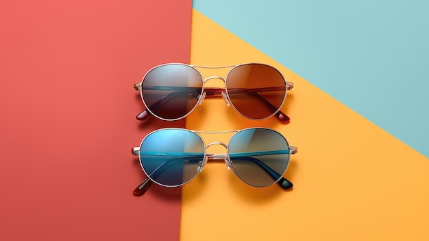 Lunettes de soleil Couleur de fond HD Générative Ai