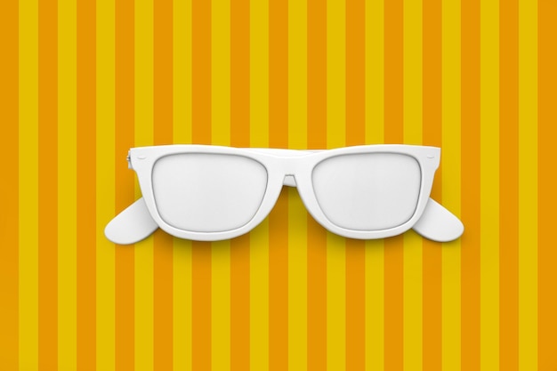 Lunettes de soleil d'été fond de vacances lumineux rendu 3D