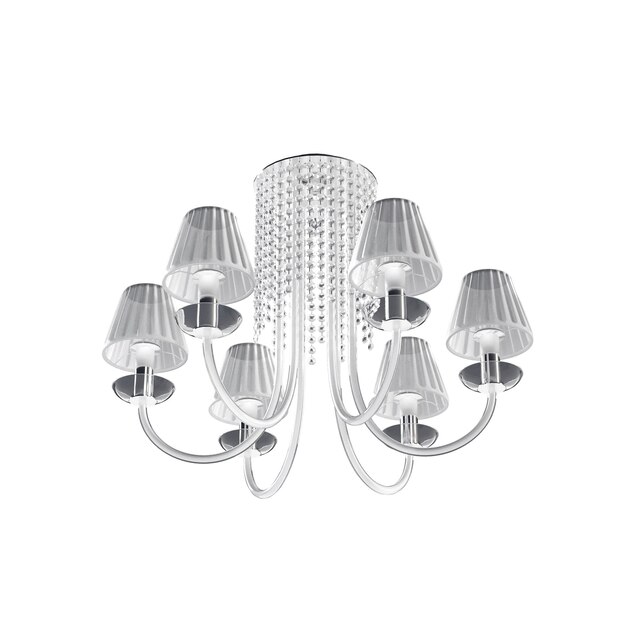 Lustre en cristal pour l'intérieur isolé sur fond blanc éclairage domestique illustration 3D cg