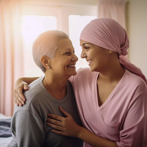 Photo la lutte contre le cancer une personne souffrant de cancer ia générative