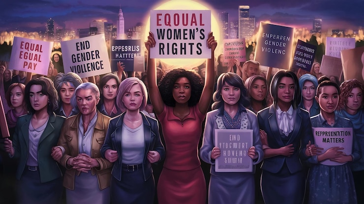 Photo la lutte féministe pour les droits des femmes