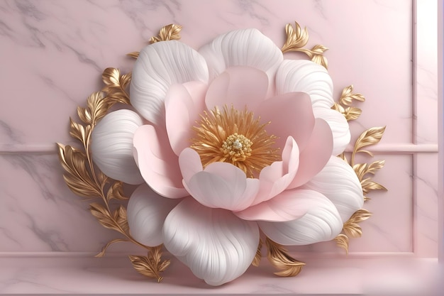 Luxe rose et or 3d