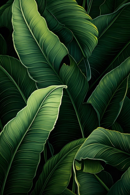 Photo luxe vert tropical feuilles de fond de la nature