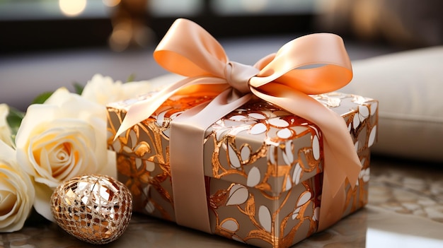 luxueuse boîte en or remplie de chocolat gastronomique pour le cadeau de la fête des mères