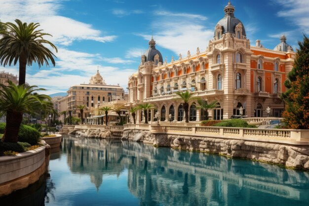 Photo le luxueux grand casino de monte-carlo à monaco un paradis pour le jeu et le divertissement