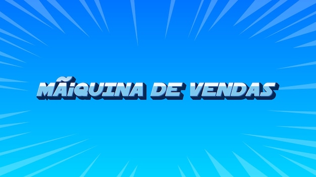 M quina de Vendas 3D texte bleu