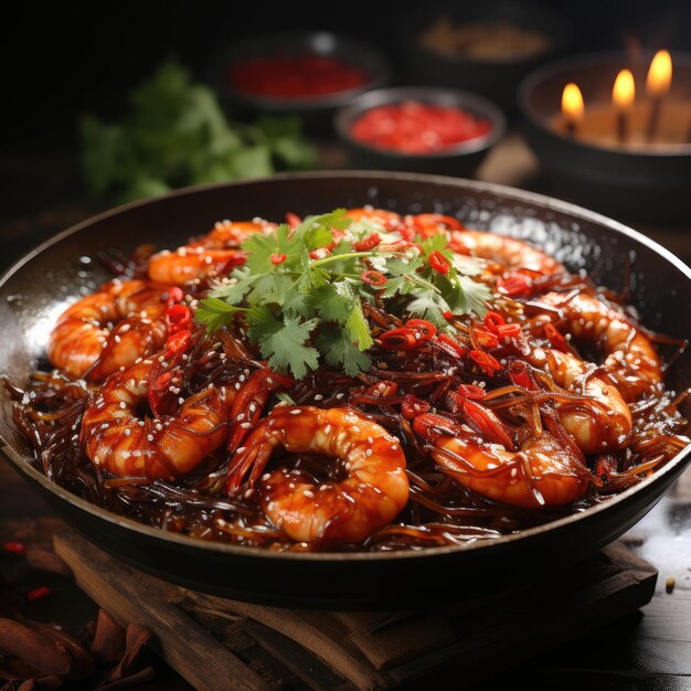 Ma La Shrimp Shrimp frites épicées et engourdies avec des grains de poivre du Sichuan Delicious