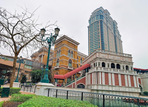 Macao, Chine - 8 mars 2016 : Venetian Macau Casino and Hotel, complexe de luxe à Macao, en Chine. Les gens en arrière-plan