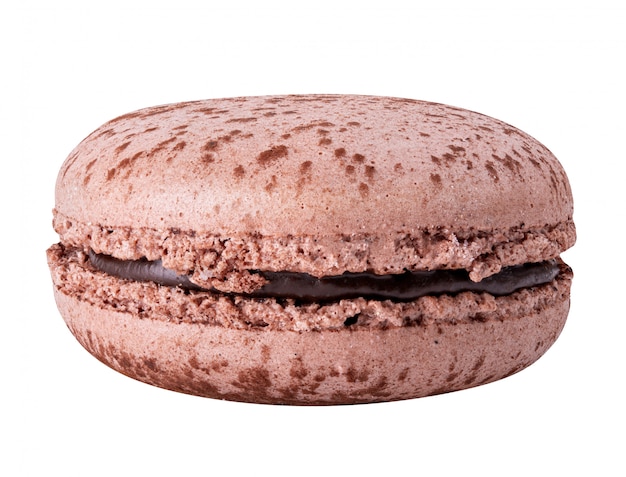 Photo macaron doux isolé avec un tracé de détourage