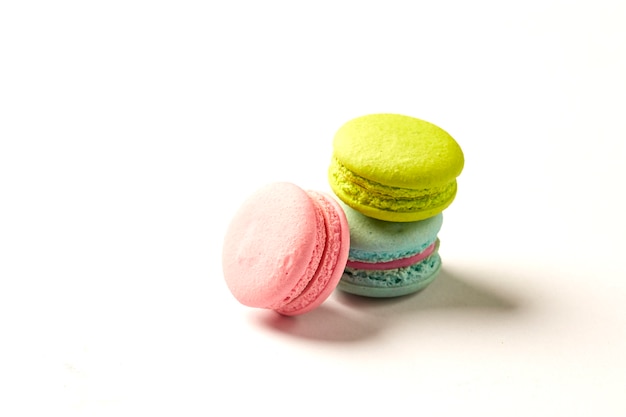 Photo macaron français doux et coloré