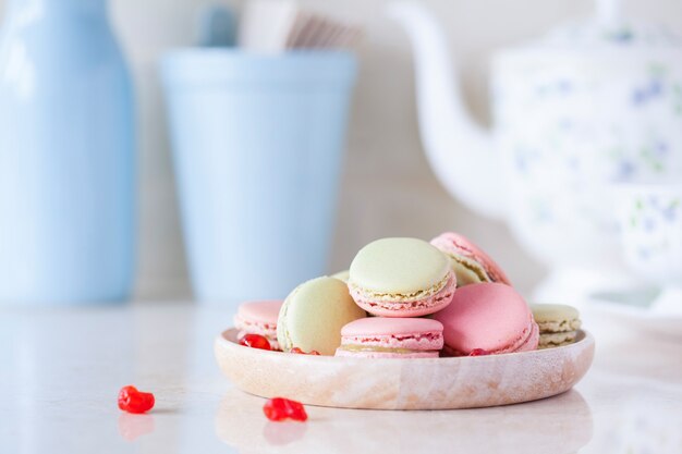 Macaron sur table