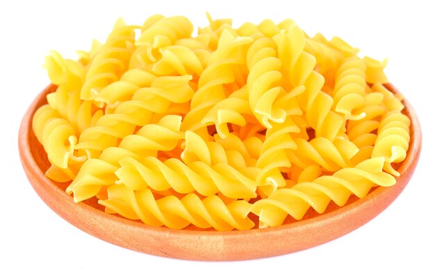 Macaroni sur un blanc