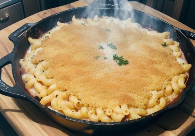 un macaroni crémeux avec du fromage