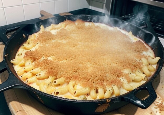 un macaroni crémeux avec du fromage