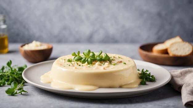 Macaroni et fromage au four crémeux dans un fond propre