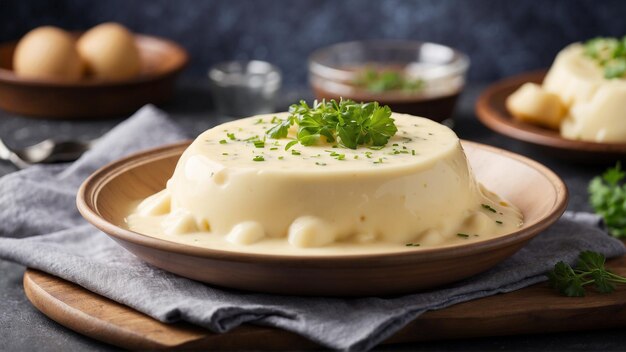 Photo macaroni et fromage au four crémeux dans un fond propre