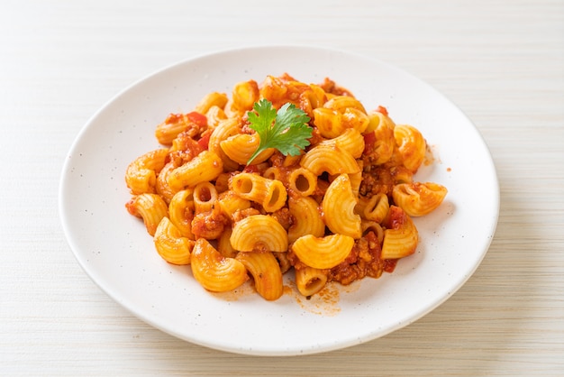 macaroni sauce tomate et porc haché, chop suey américain, goulash américain