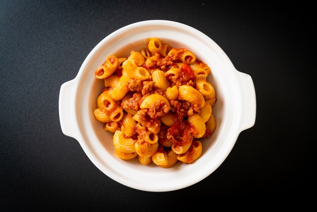 macaroni sauce tomate et porc haché, chop suey américain, goulash américain