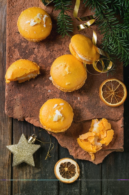 Macarons d&#39;agrumes au chocolat blanc