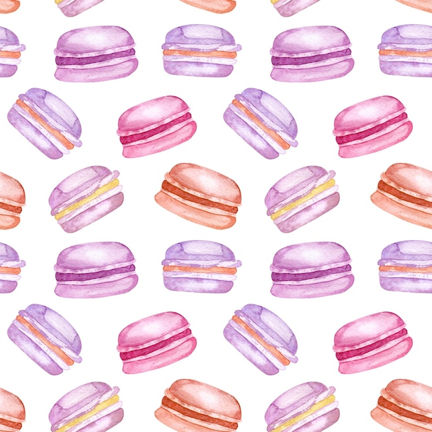 Des macarons à l'aquarelle sans couture