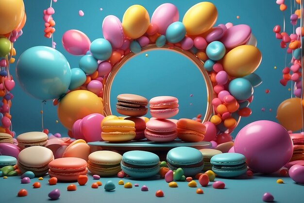 Macarons et ballons