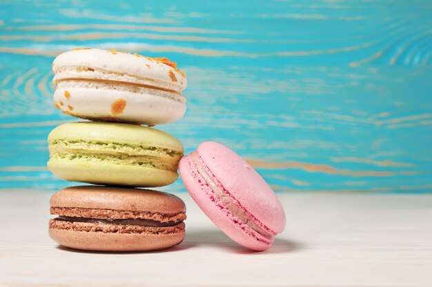 Macarons colorés, délicieux